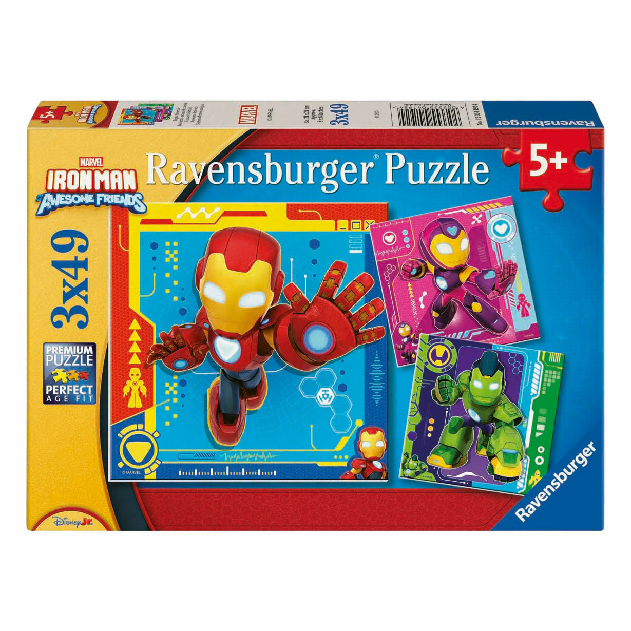 Ravensburger legpuzzel iron man en zijn geweldige vrienden - 3x49st.