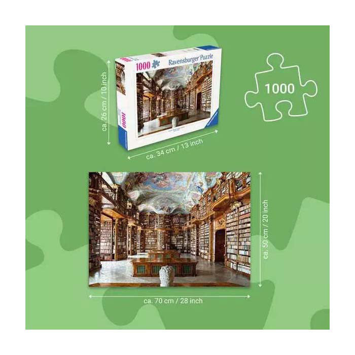 Ravensburger St. florian monastary oostenrijk public library puzzel (1000 stukjes)