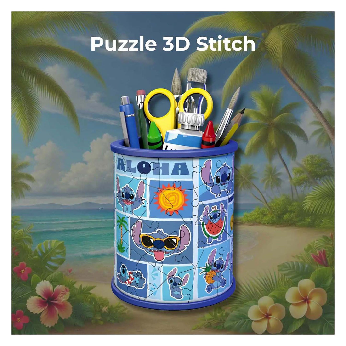 Ravensburger 3d puzzel stitch pennenbak - 54st.