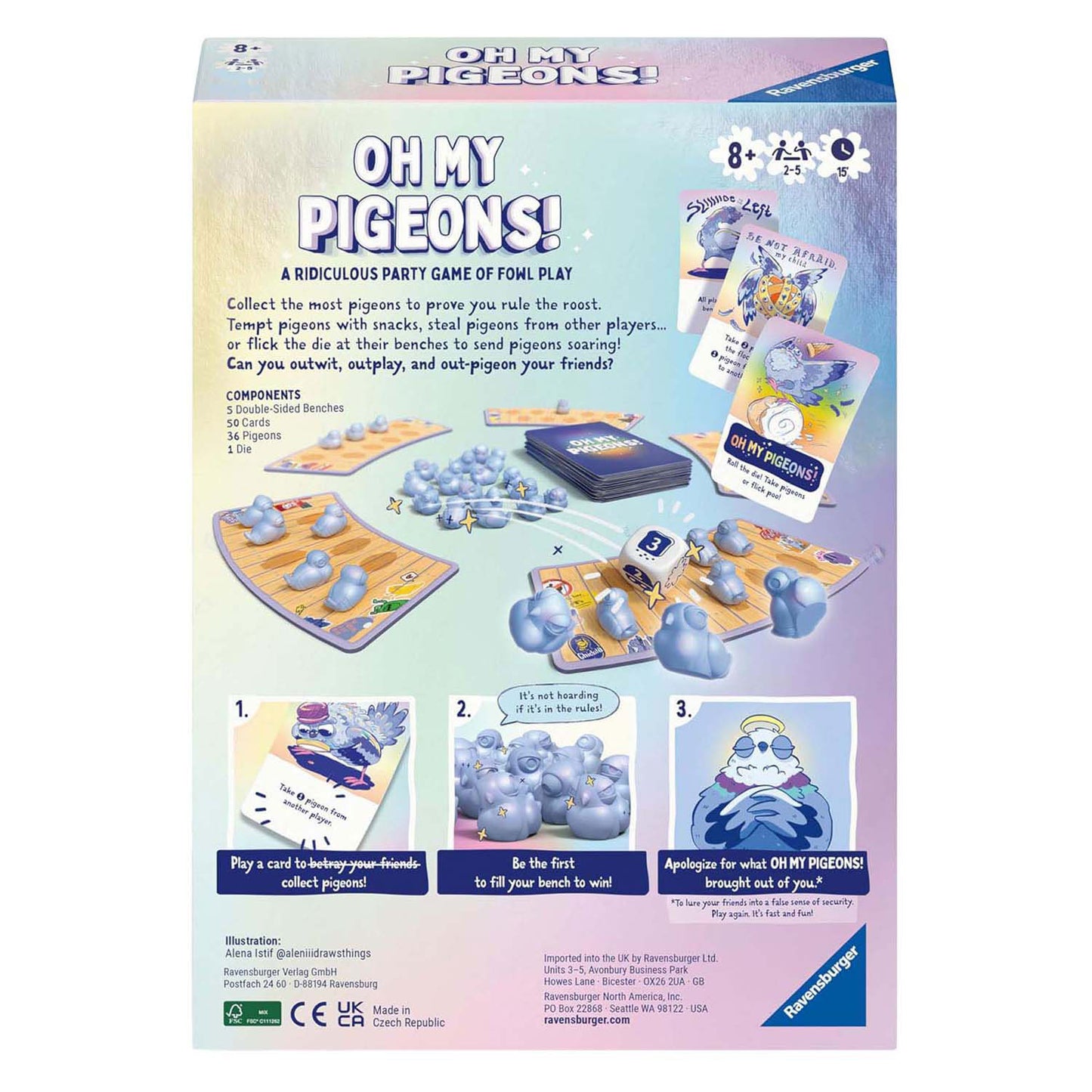 Ravensburger oh my pigeons spel - 2-5 spelers