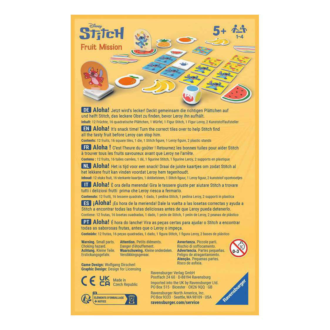 Ravensburger stitch fruit mission spel - 2-4 spelers