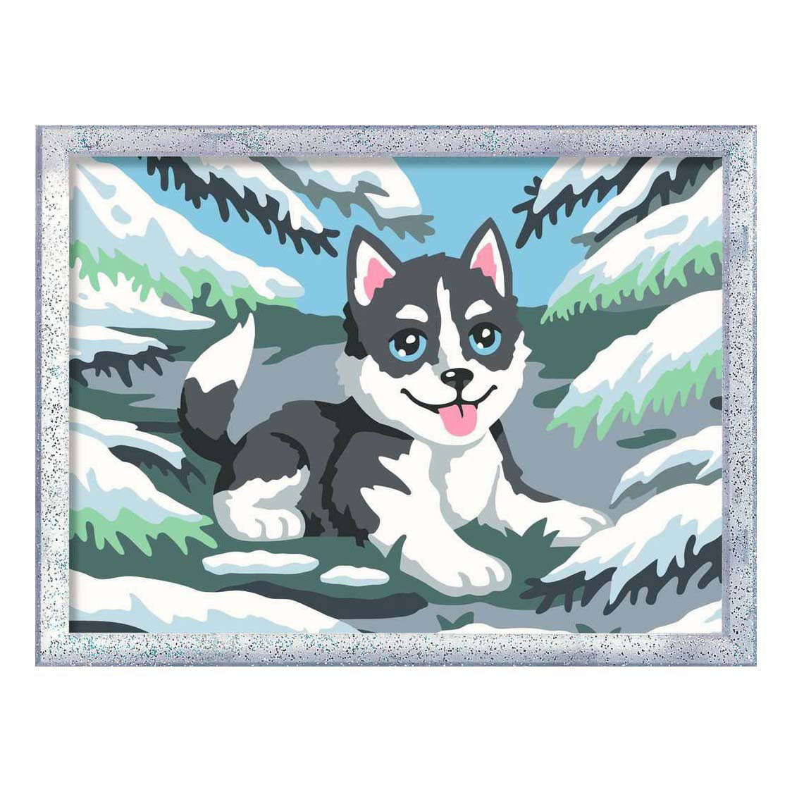 Ravensburger creart schilderen op nummer - ondeugende husky