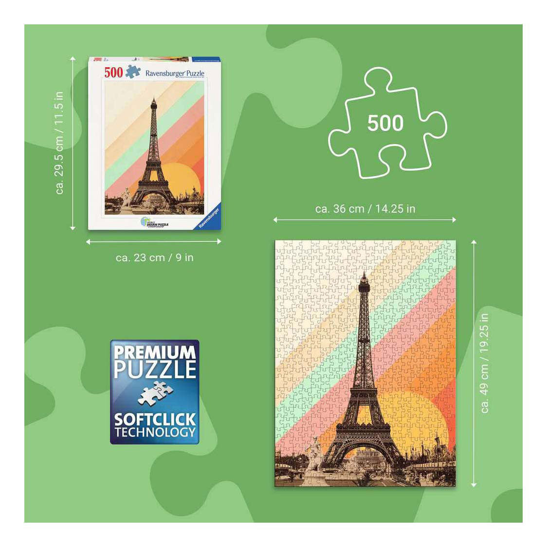 Ravensburger legpuzzel paris rainbow - 500st.