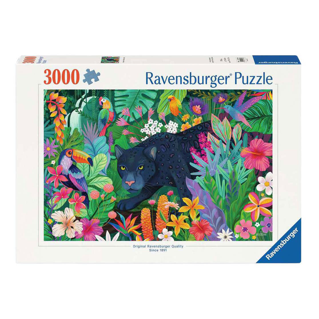 Ravensburger legpuzzel panther in flowery jungle - 3000st.