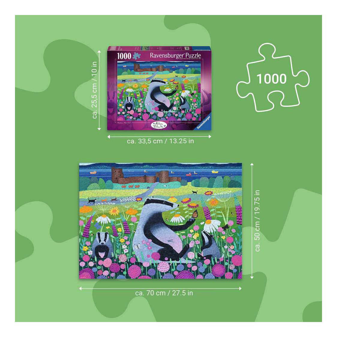 Ravensburger legpuzzel meadow mischief - 1000st.
