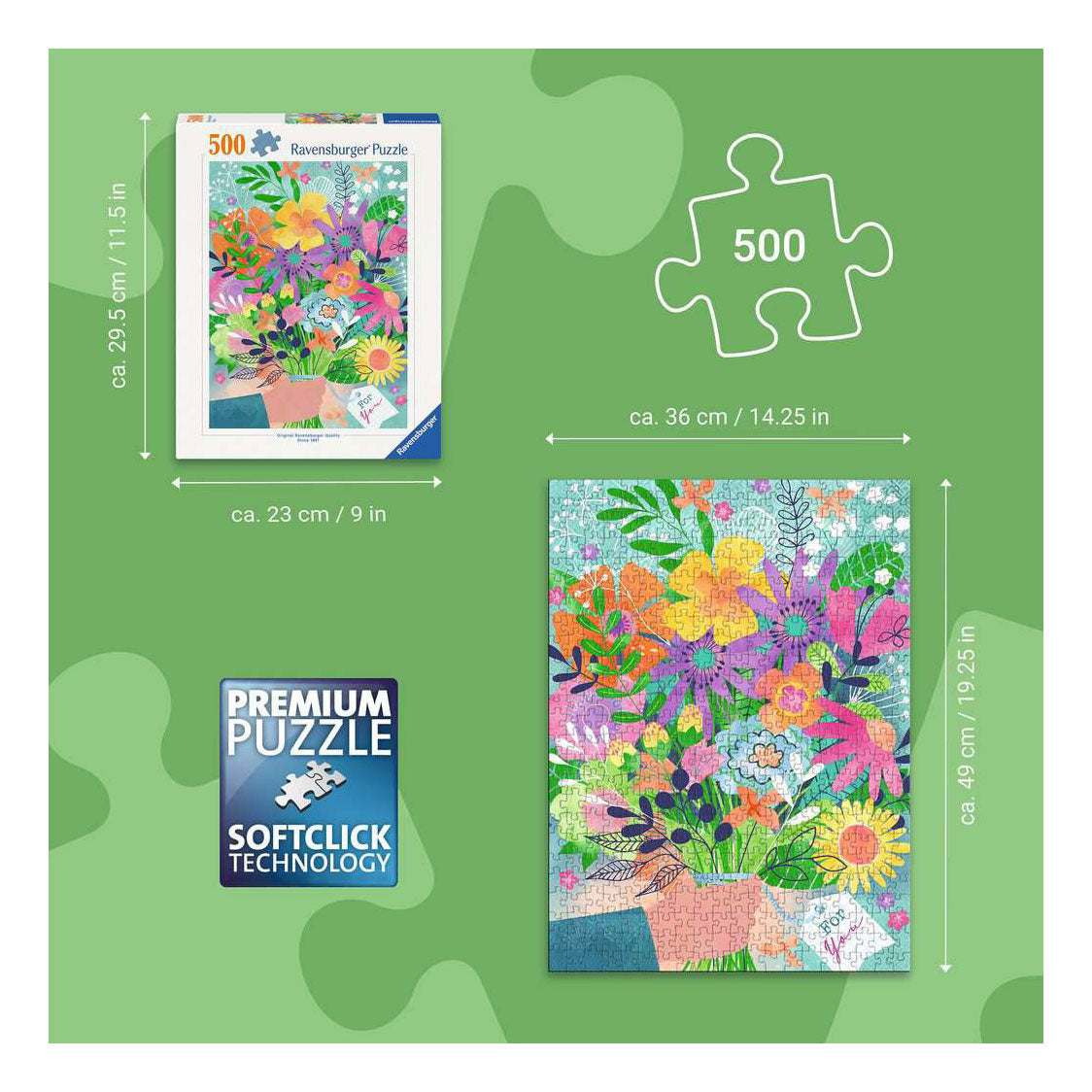 Ravensburger legpuzzel flowers for you - 500st.