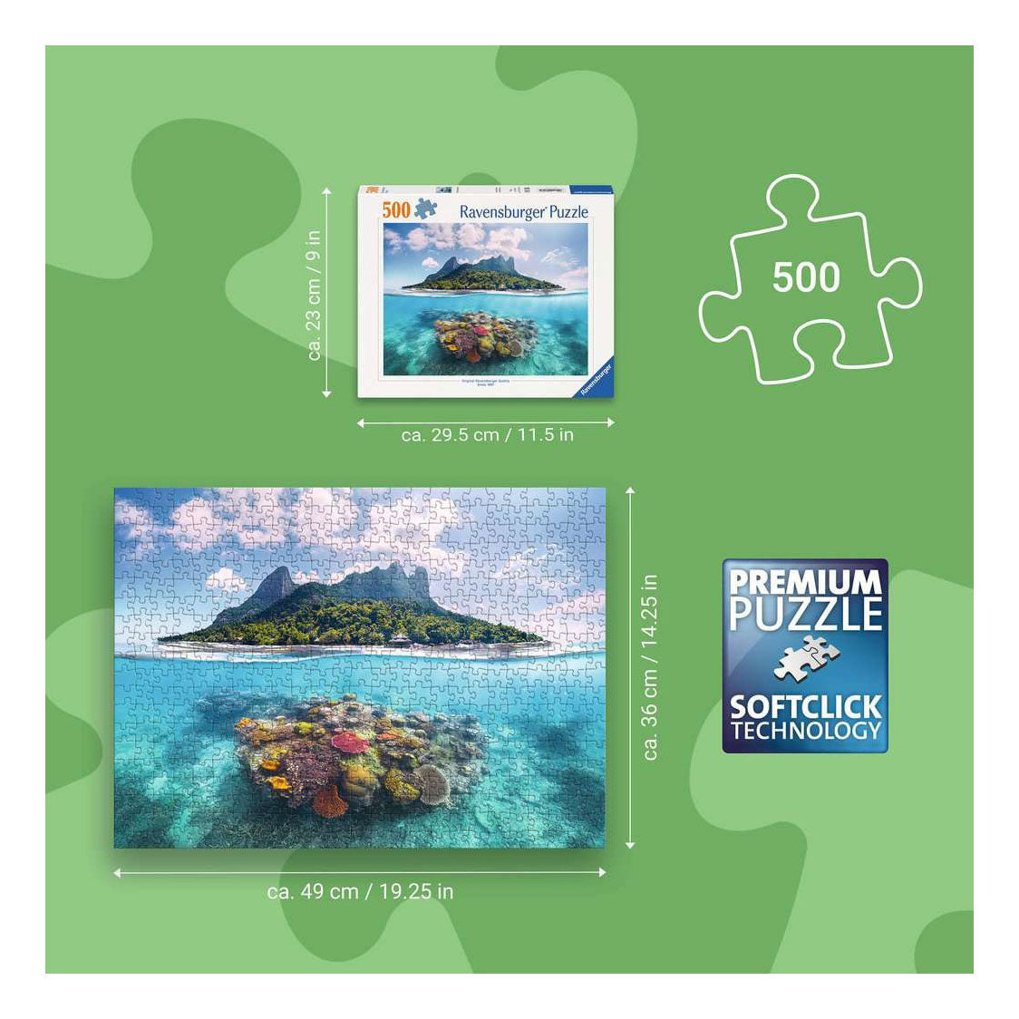 Ravensburger legpuzzel island waterscape - 500st.