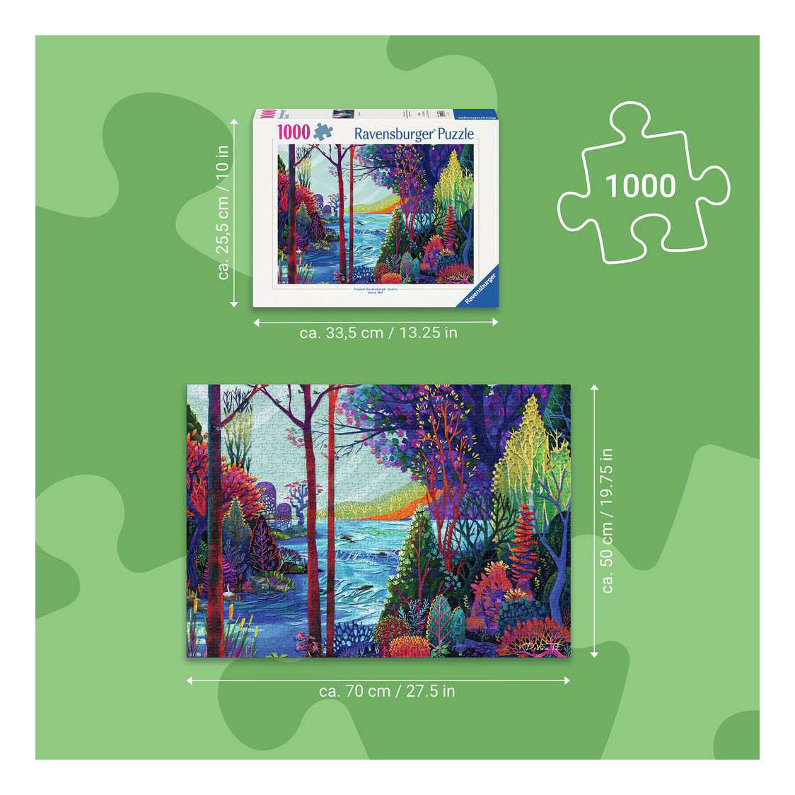 Ravensburger legpuzzel indigo forest - 1000st.