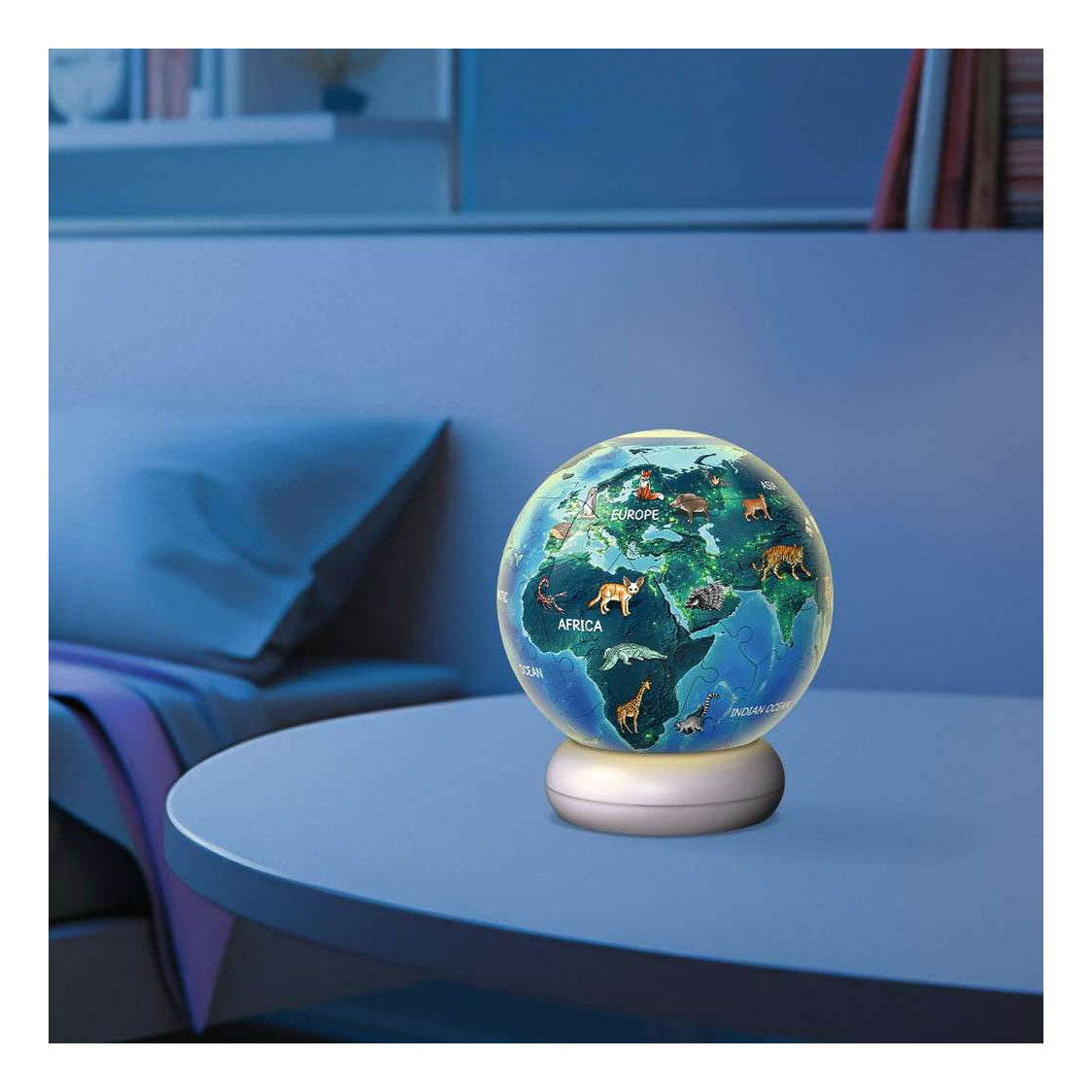 Ravensburger 3d puzzel nachtlamp de aarde bij nacht - 72st.
