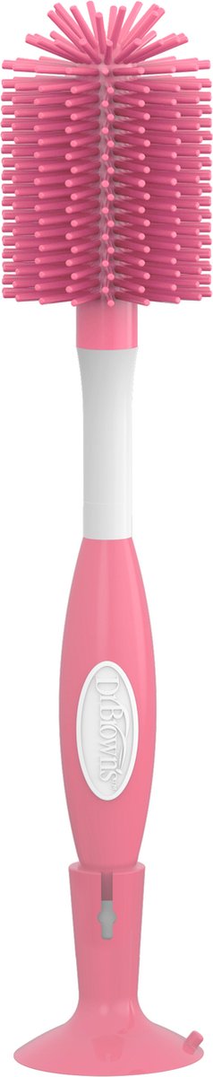 Dr. Brown's flessenborstel - roze - siliconen