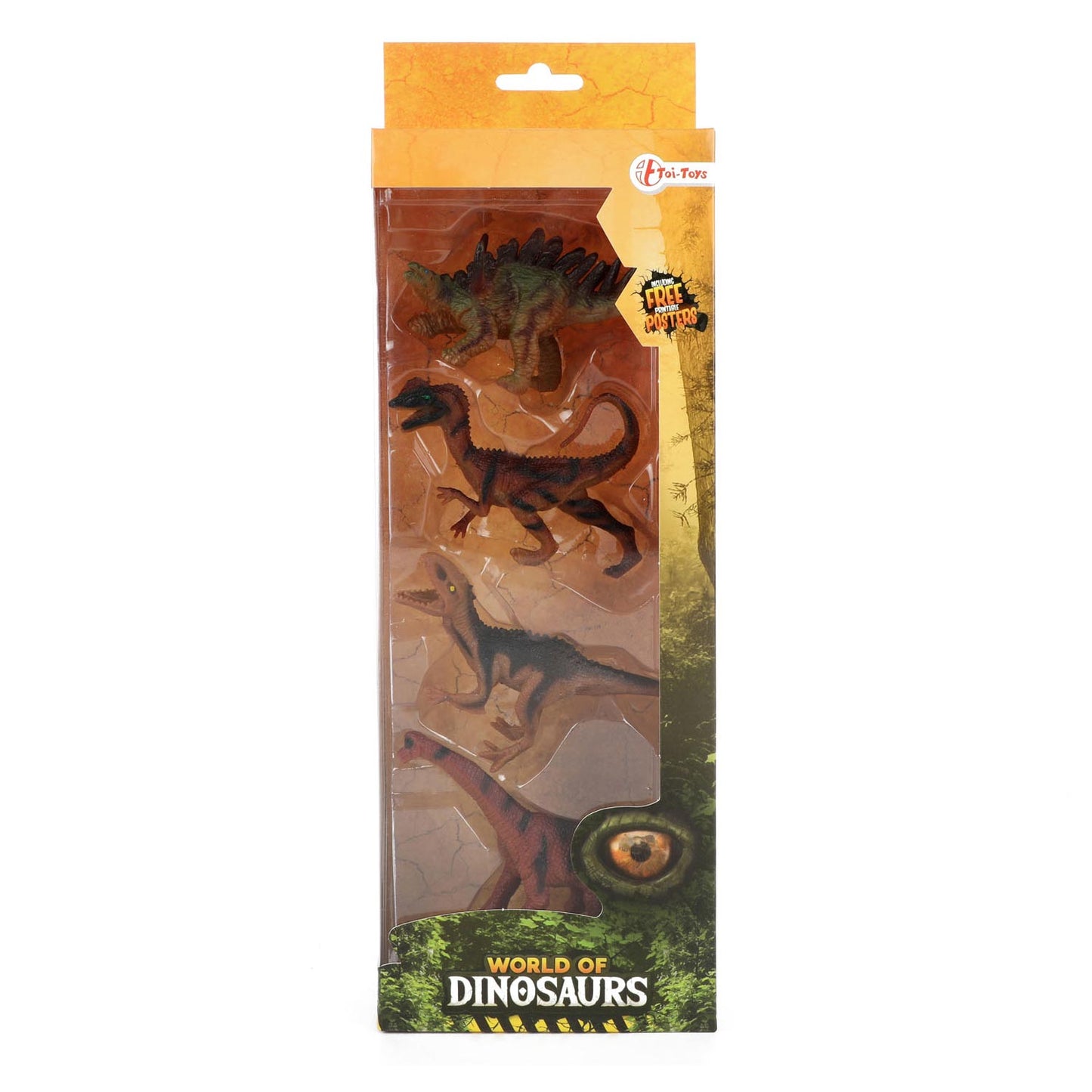 Toi-Toys World of dinosaurs dinosaurussen, 4st.