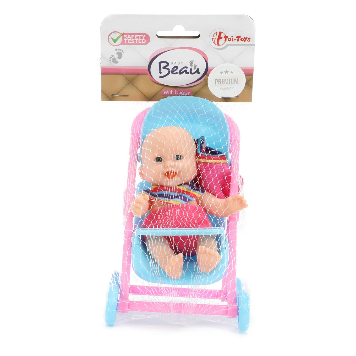Beau Baby mini babypop zittend, 12cm