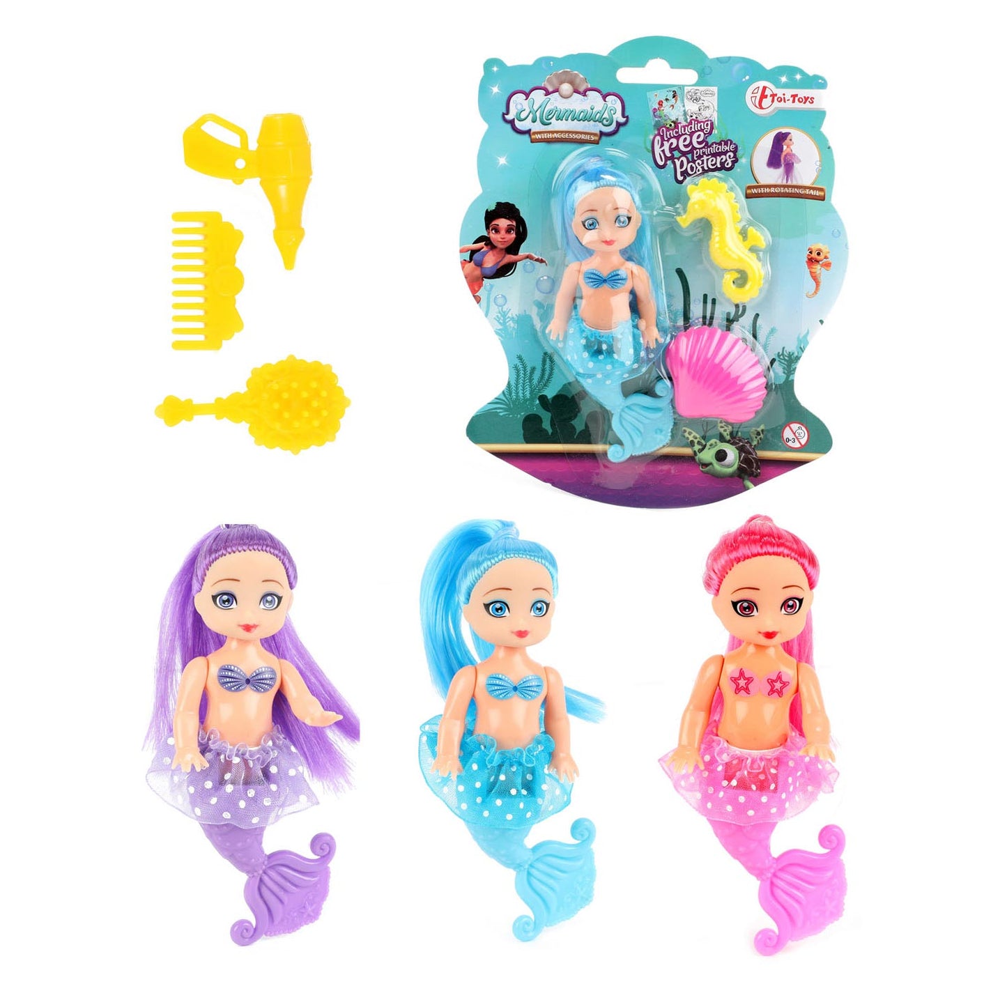 Toi-Toys Toi toys mermaids zeemeerminpop 12cm