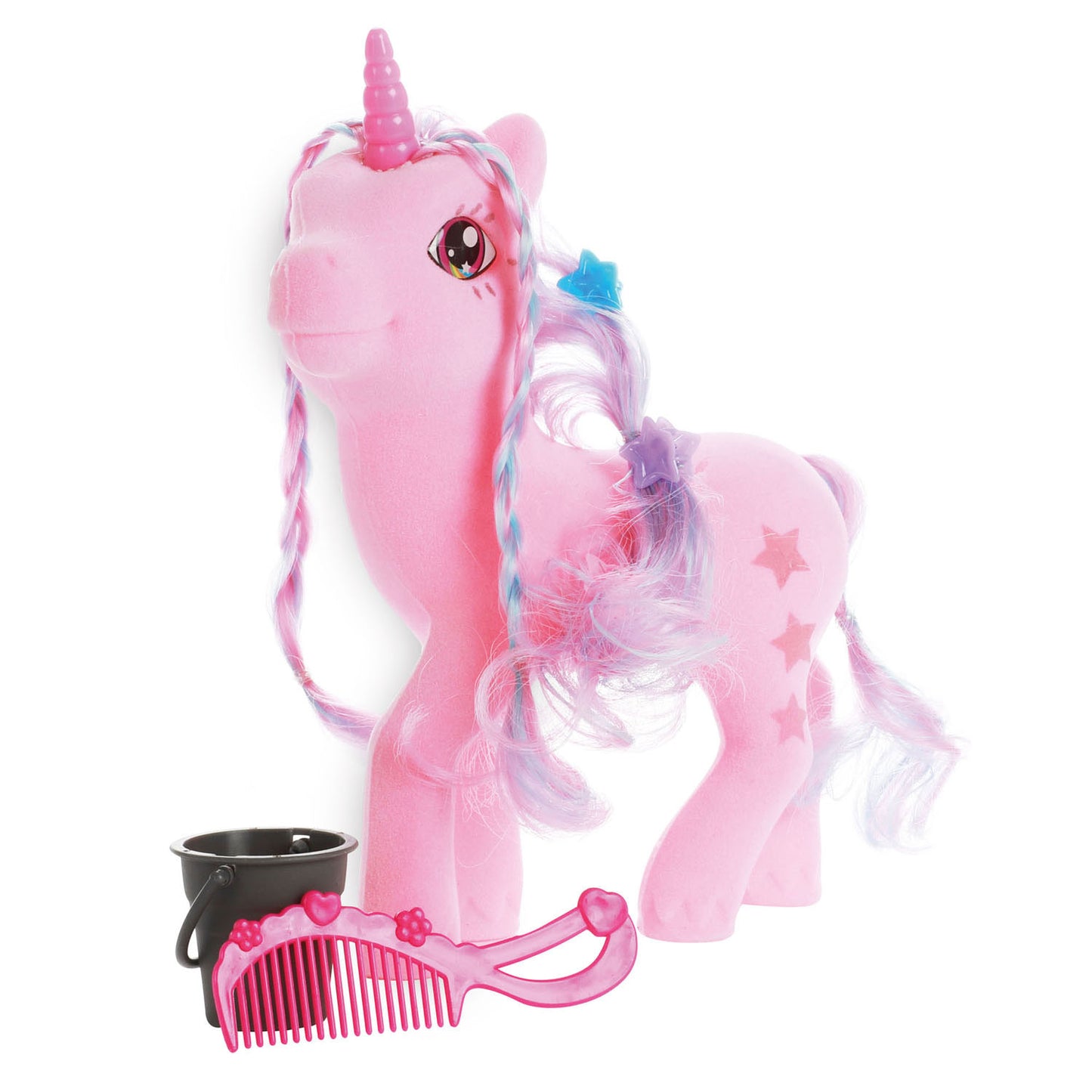 Toi-Toys Eenhoorn speelgoed fluweelzacht met accessoires en borstelplezier.