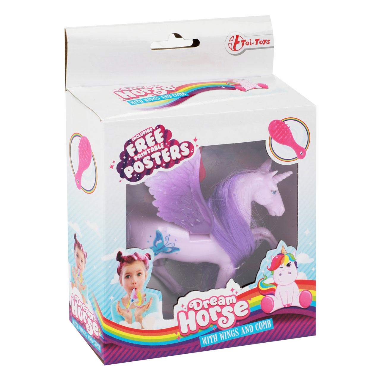 Toi-Toys Toi toys eenhoorn pegasus met borstel