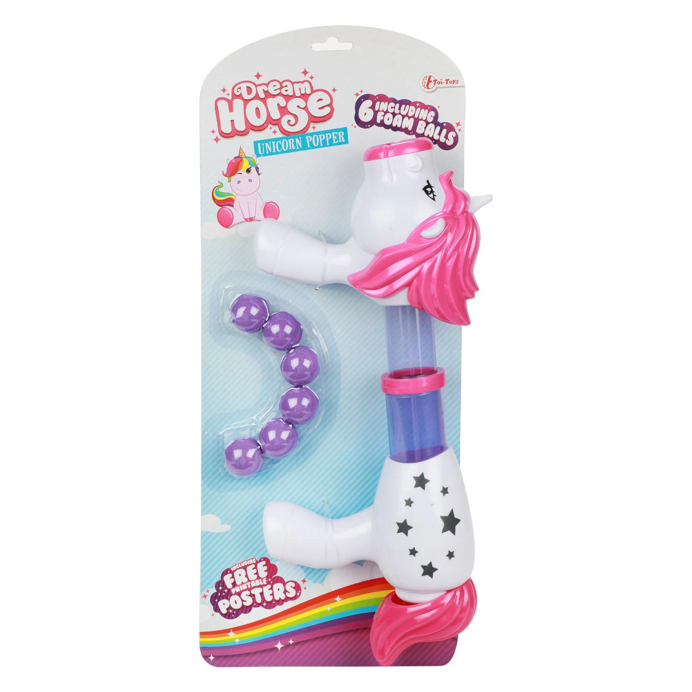Dream Horse eenhoorn afschietpistool met foamballen