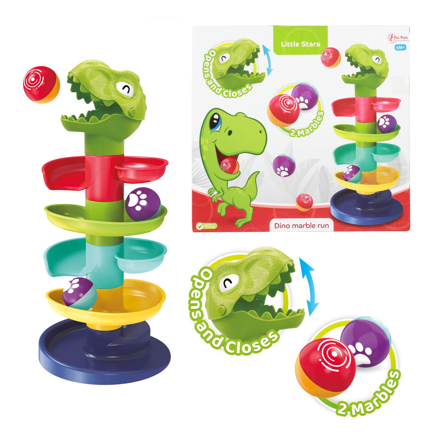 Toi-Toys Little stars knikkerbaan dinosaurus