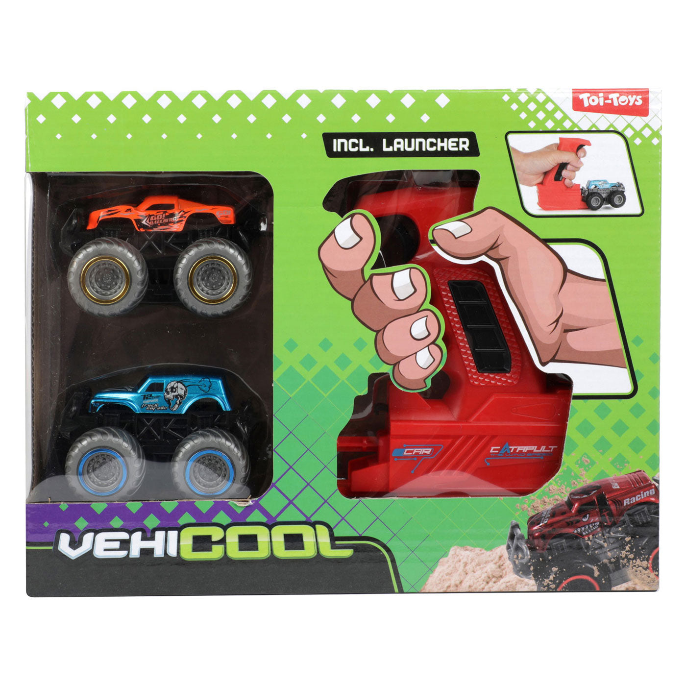 Toi-Toys Vehicool monster trucks met afschieter