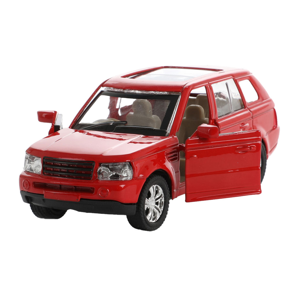 Toi-Toys Metalworld pull-back auto met caravan - 1:48