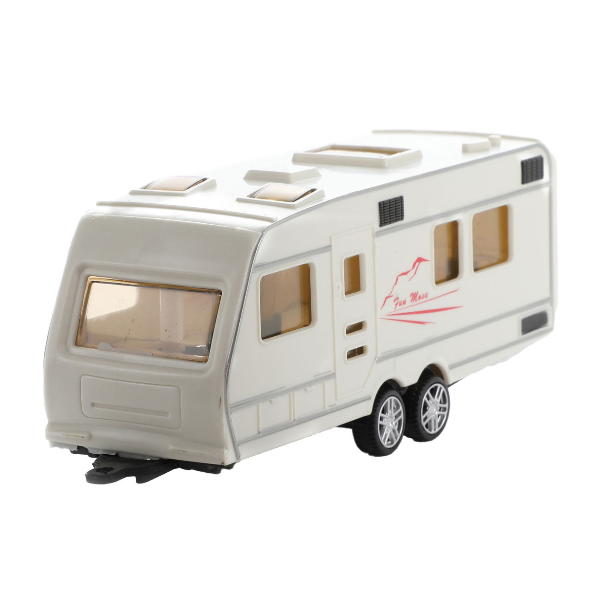 Toi-Toys Metalworld pull-back auto met caravan - 1:48