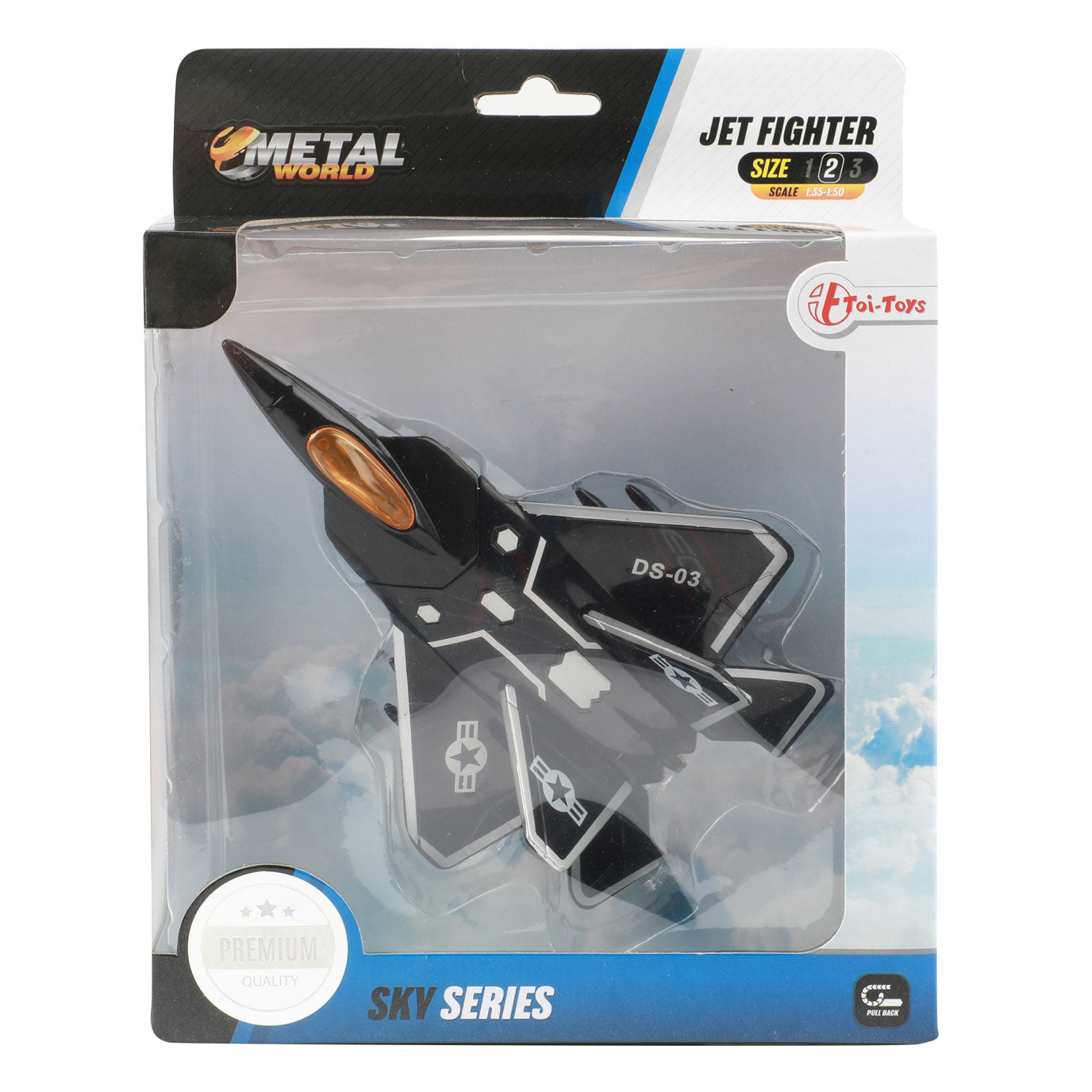 Toi-Toys Metalworld pull-back gevechtsvliegtuig
