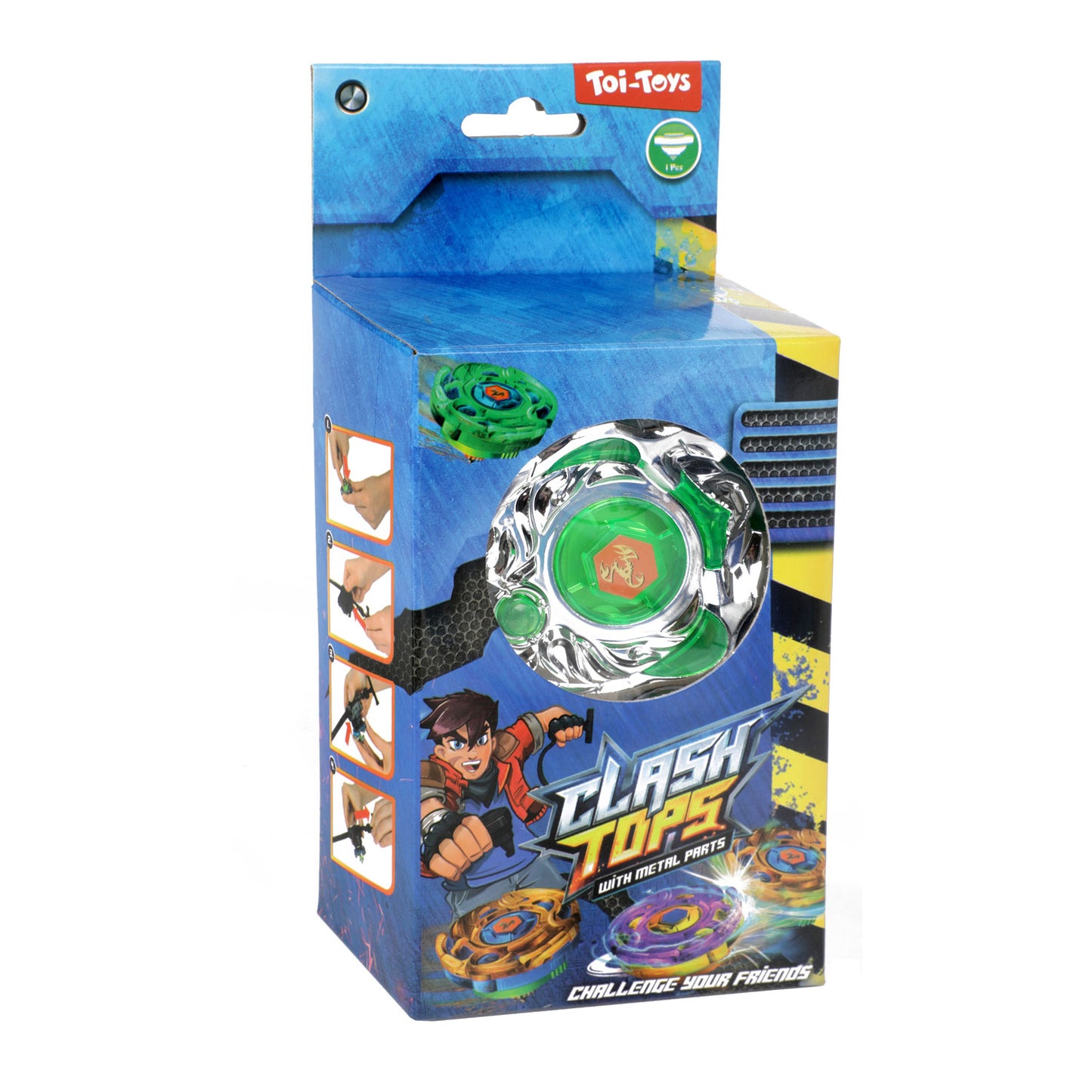 Toi-Toys Metalen tol gyro battle met afschieter