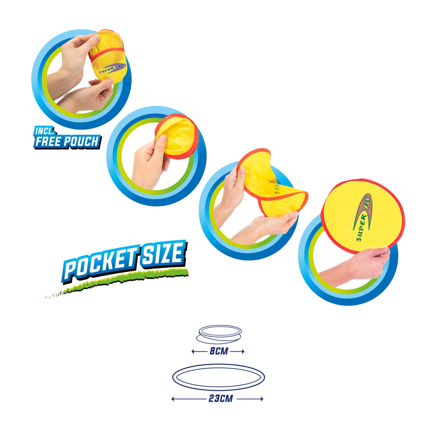 Toi-Toys Toi toys opvouwbare frisbee in hoesje