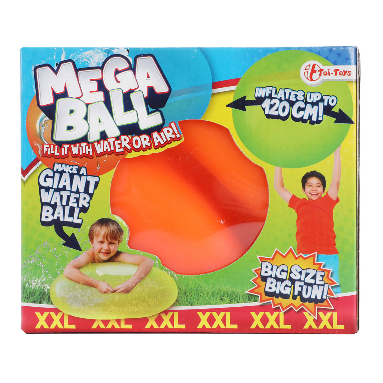 Toi Toys BV Mega bal puffer gevuld met lucht of water, 120cm