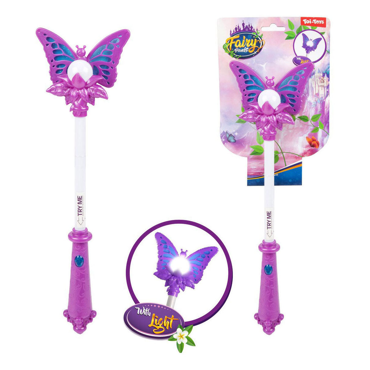 Toi-Toys Toverstaf pearl met licht