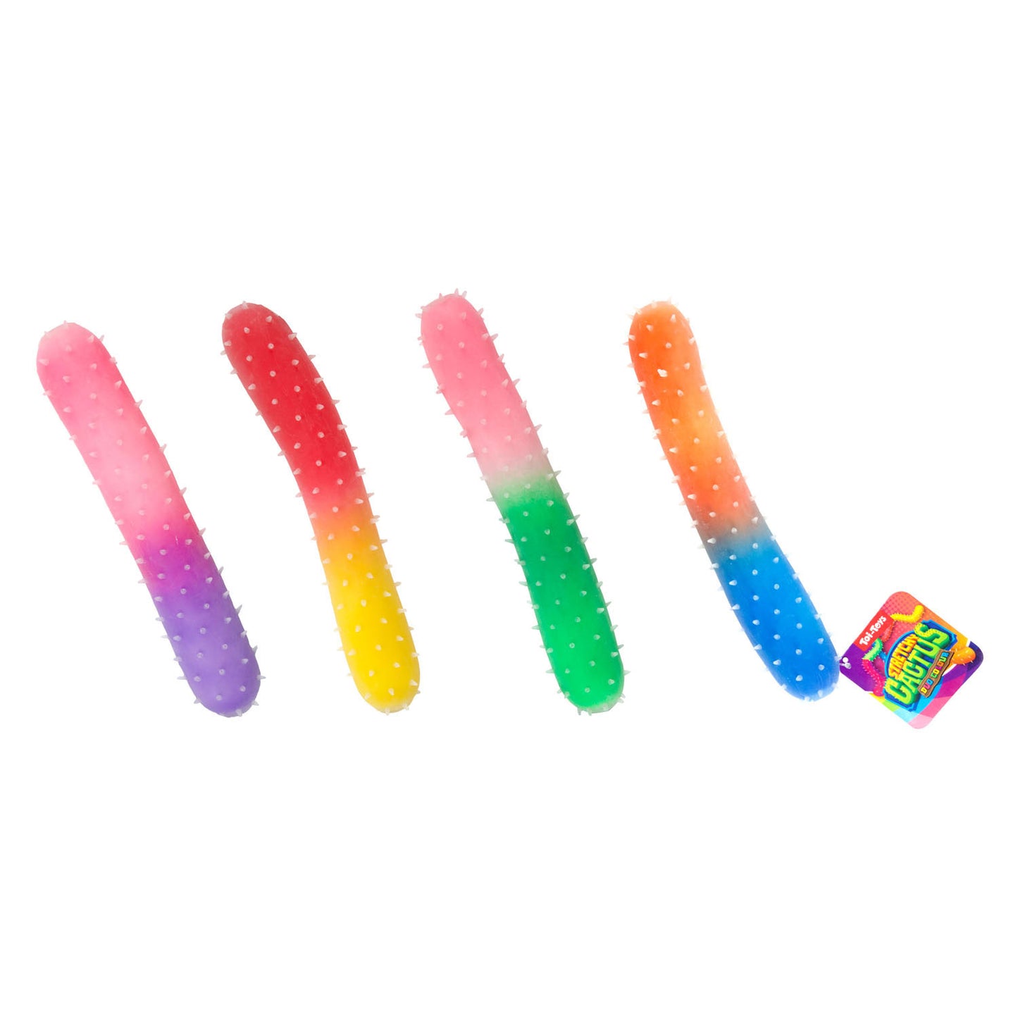 Toi-Toys Fun kneed cactus regenboog rekbaar, 24cm