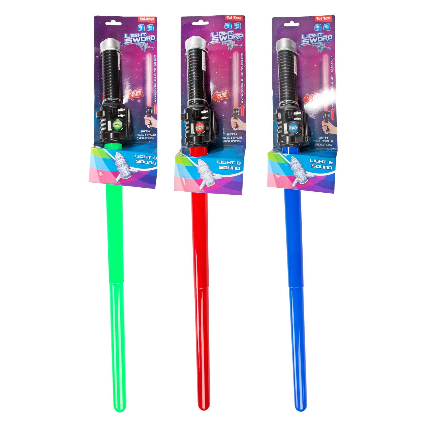 Toi-Toys Fun uitschuifbaar lichtzwaard met geluid,