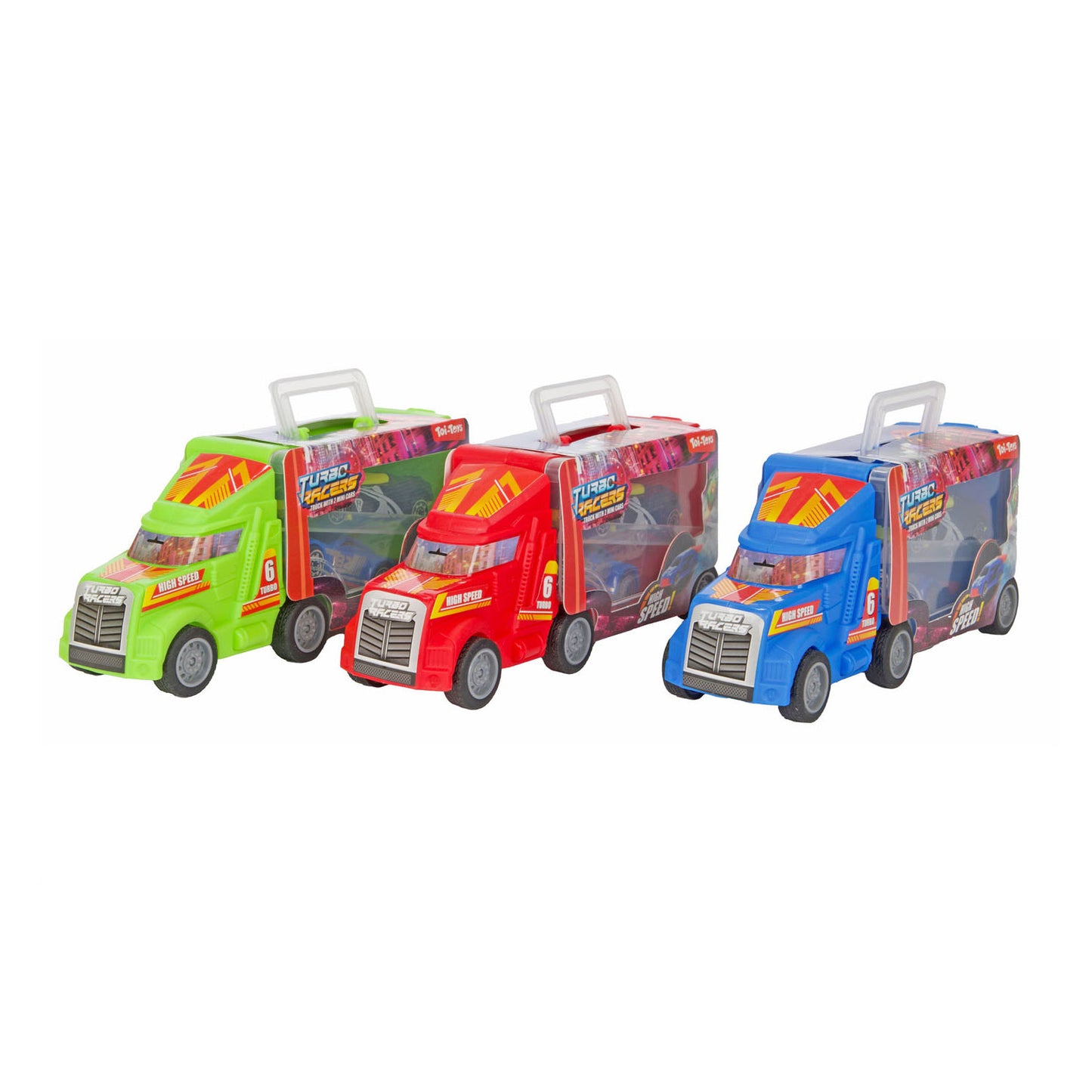 Turbo Racers vrachtwagen met raceauto's, 3dlg.