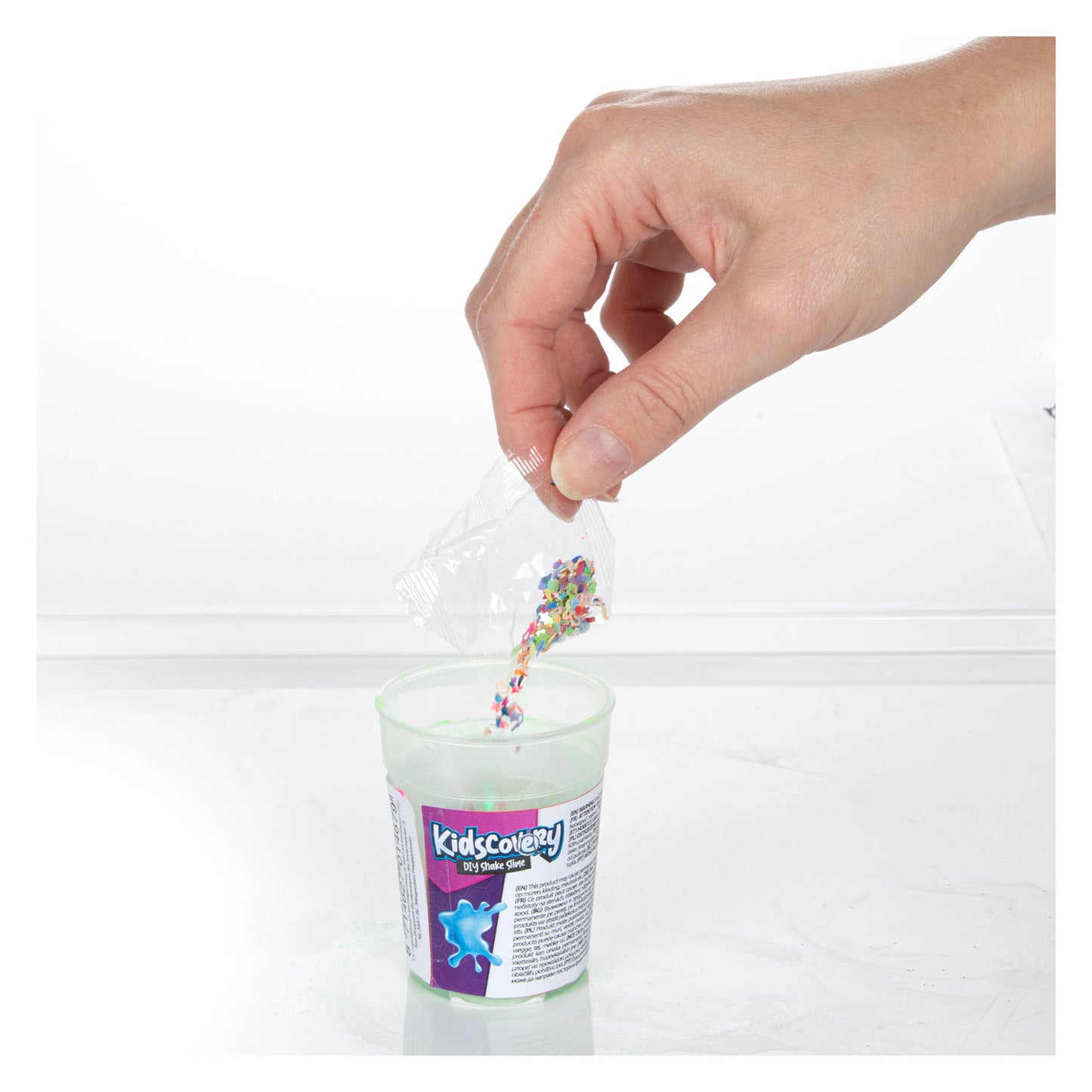 Toi-Toys Kidscovery confetti shake slijm maken