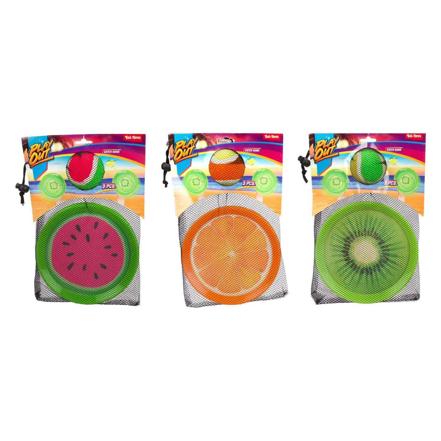 Toi-Toys Play out vangbalspel fruit,3dlg.