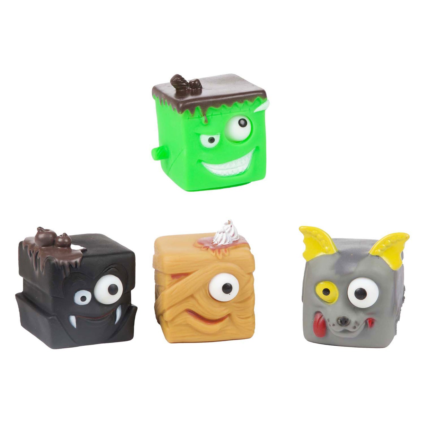 Toi-Toys Fun knijpkubusmonster puiloog, 5cm