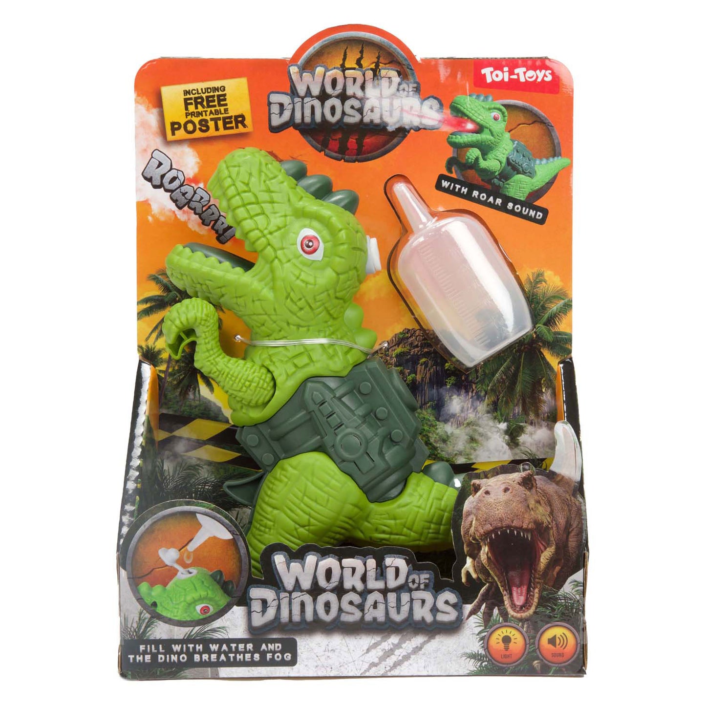 World Of Dinosaurs dinopistool met spray en licht en geluid