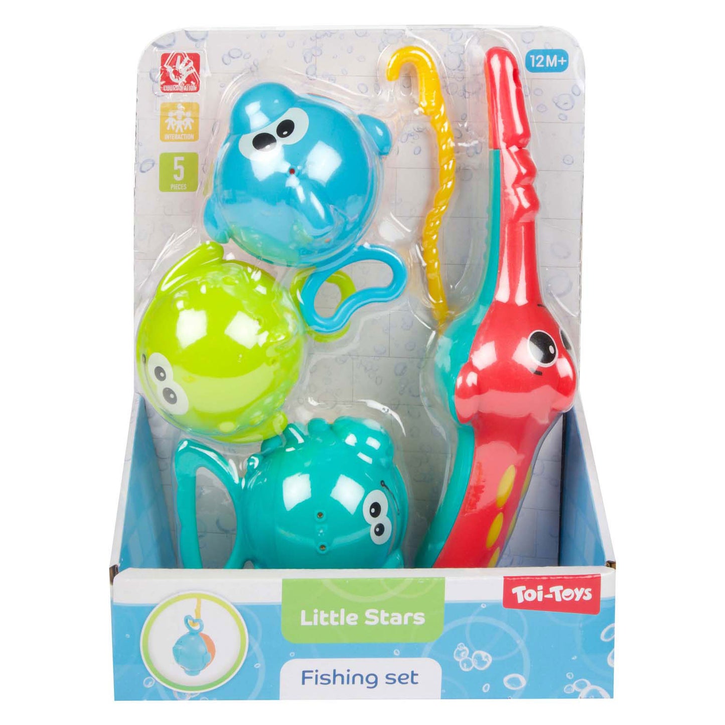 Toi-Toys Little stars badspeelgoed vishengel met 3 vissen, 4dlg.