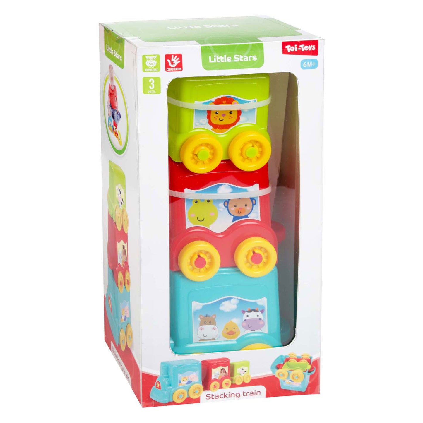 Toi-Toys Little stars baby stapeltoren trein, 3dlg.