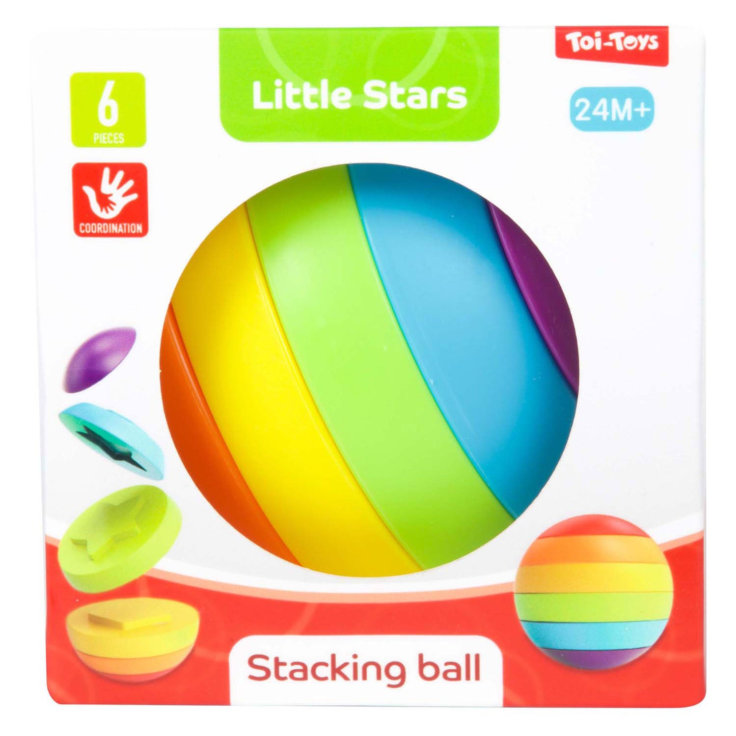 Toi-Toys Little stars stapeltoren puzzelbal 6-delig
