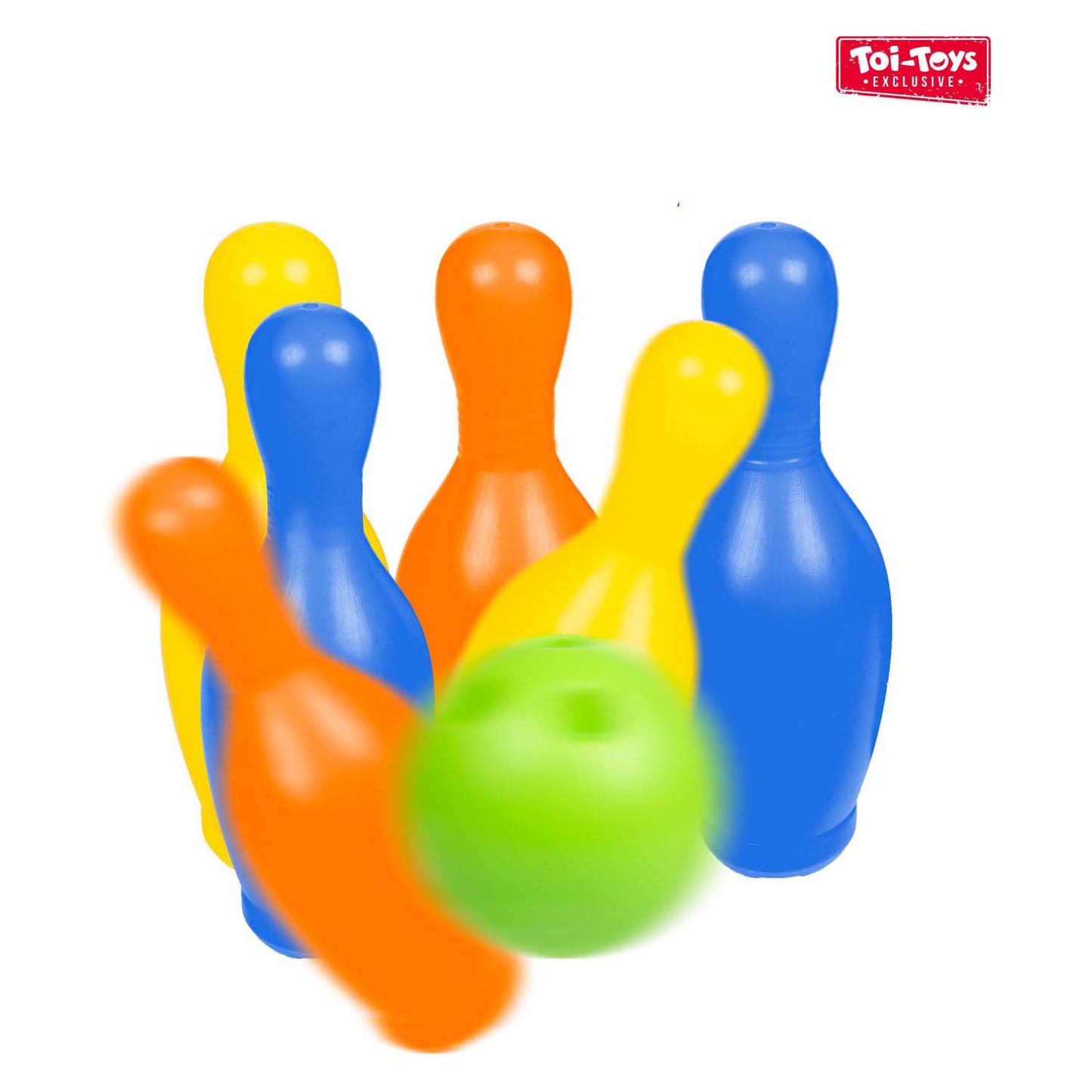 Toi-Toys Bowlingset gekleurd, 7dlg.