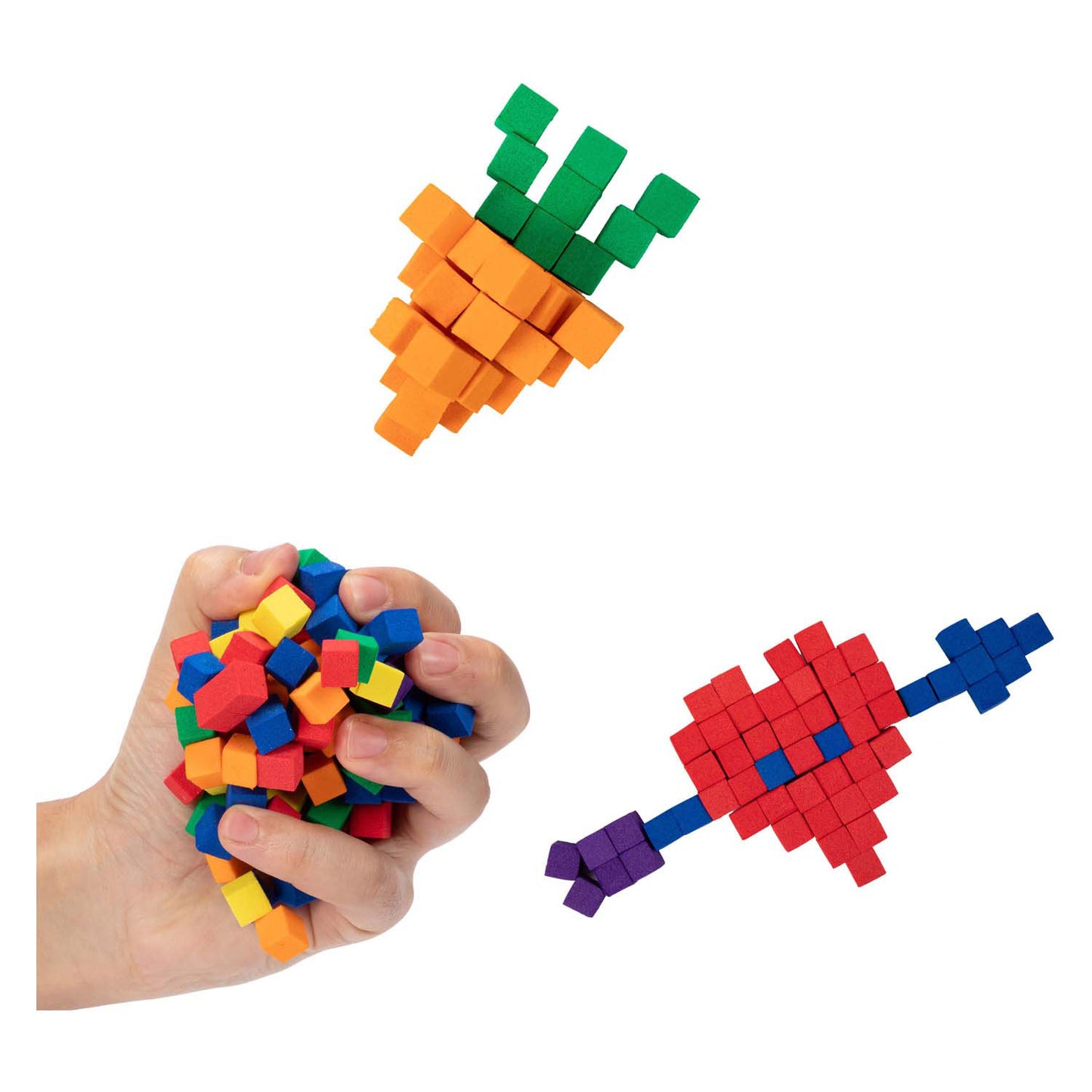 Toi-Toys Fun zelfklevende mini foamblokken