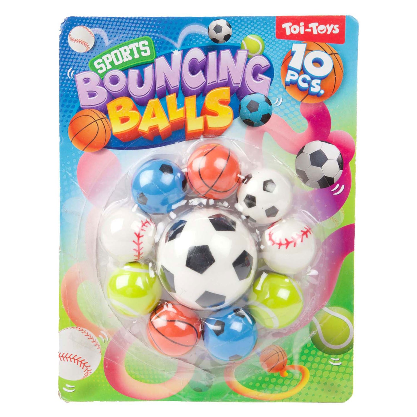 Toi-Toys Fun stuiterballen, 10st.