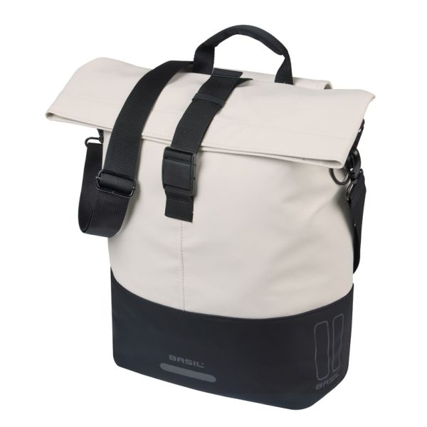 Basil B.V. Tas basil cove shopper wit zwart | mik hooks | 16l