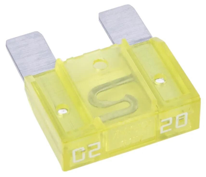 Dresselhaus flachstecksicherung maxi flat fuse maxi 20a 1 piece yellow