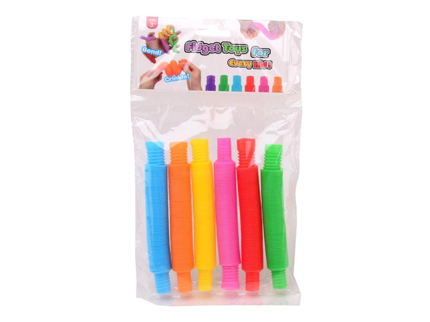 Johntoy John toy fidget tubes zakje a 6 stuks