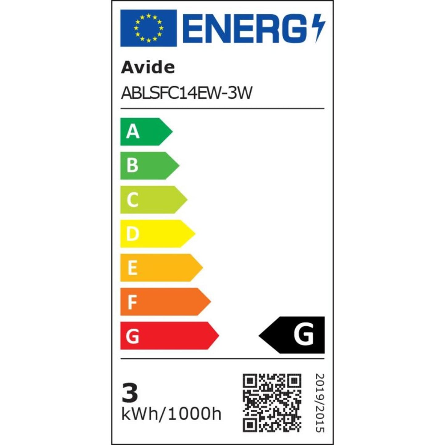 Avide led kaarslamp 3w e14 2700k 180lm
