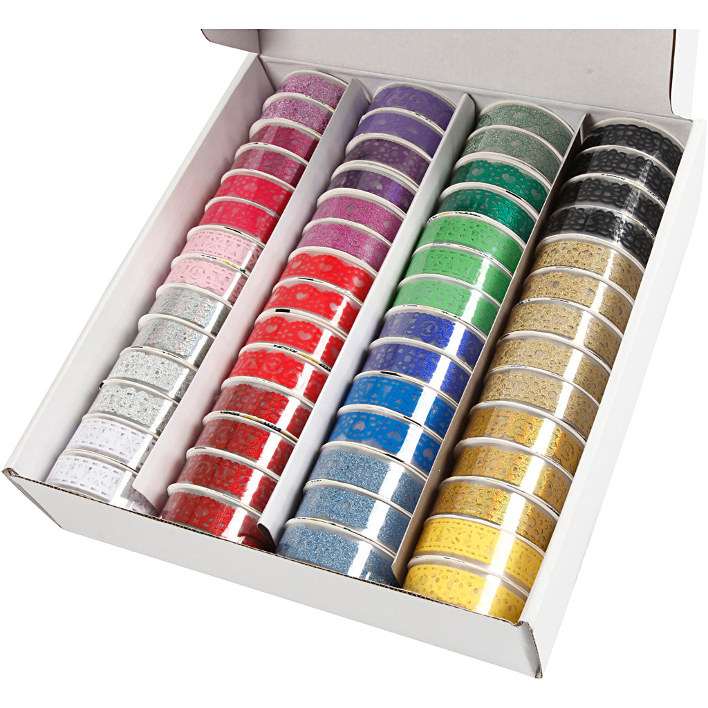 https: www.cchobby.nl lace-tape-set-b-15-mm-diverse-kleuren-56x3-m-1-doos