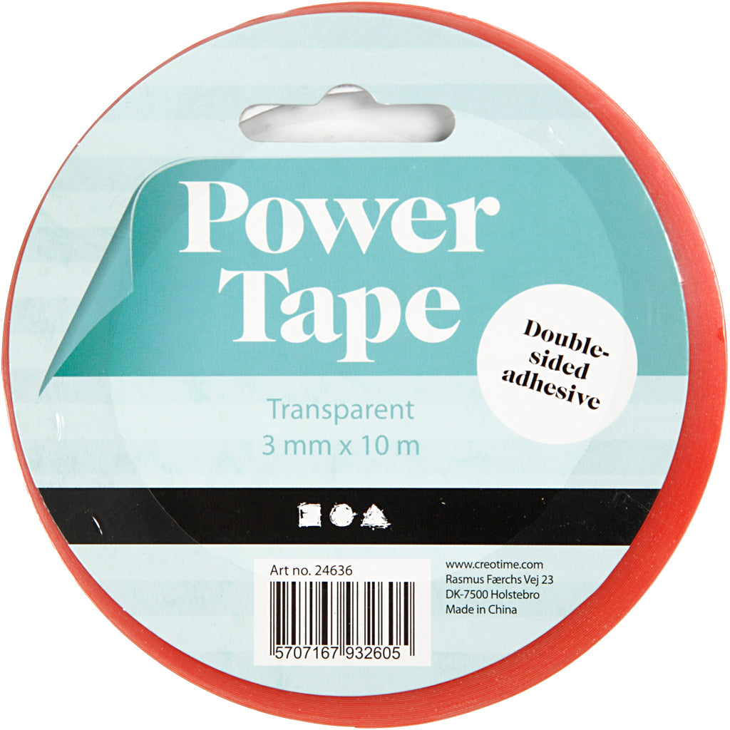 Creativ Company Https: www.cchobby.nl dubbelzijdig-klevend-power-tape-b-3-mm-10-m-1-rol