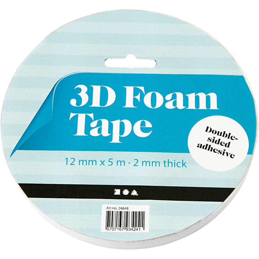 Creativ Company Https: www.cchobby.nl 3d-foam-tape-b-12-mm-dikte-2-mm-5-m-1-rol