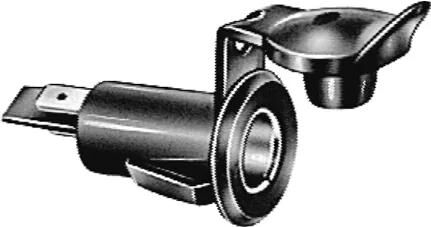 HELLA steckdose built-in socket outlet 2- m. 2 flat plug connectors